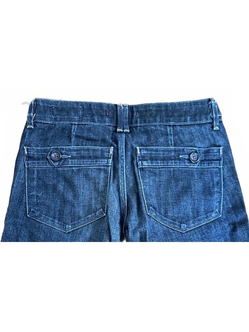 Like New Vintage Gap 2008 Low Rise Wide Leg Trouser Jeans Dark Wash Y2K 25 - Picture 4 of 6